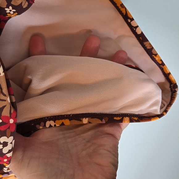 Cupshe Brown And Orange Floral One Piece Swimsuit Size Medium - Picture 5 of 8